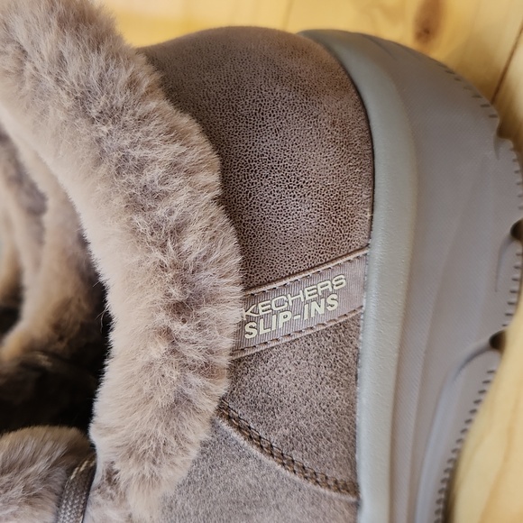 Skechers SLIP IN Easy Going Fall Adventures Ankle Boots Taupe Sz 8 - Picture 2 of 12